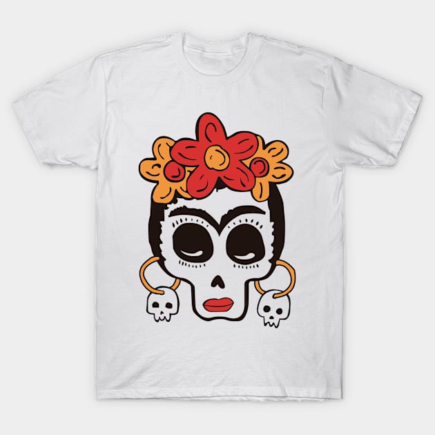 Day Of The Dead Head T-Shirt by CasualTeesOfFashion